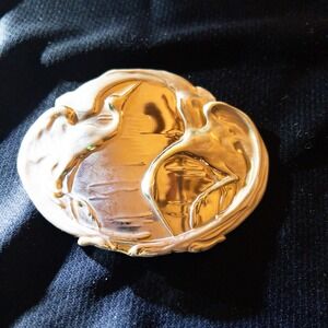 Vintage Charmant Belts of Beverly Hills‎ Inc, Belt Buckle Cranes Mirror Finish